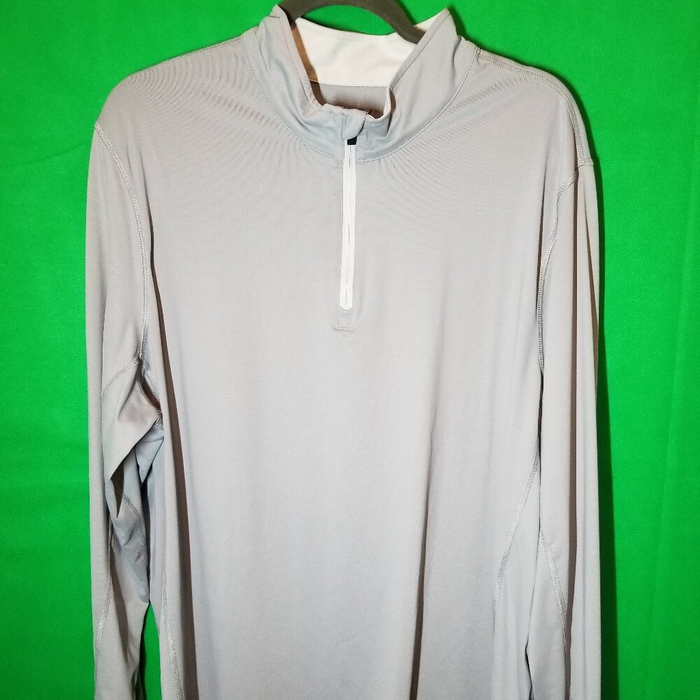 1764 Noah Golf Performance 1/4 Zip Long Sleeve Shirt Mens XL Gray Activewear